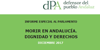 10.30 h: Entrega al Presidente del Parlamento del informe especial "Morir en Andalucía. Dignidad y derechos"