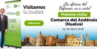 La Oficina de Atención Ciudadana del Defensor estará en la Comarca del Andévalo (Huelva) el 25 de abril