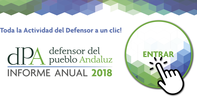 11.15 h: Entrega del Informe Anual 2018 del dPA a la Presidenta del Parlamento de Andalucía.