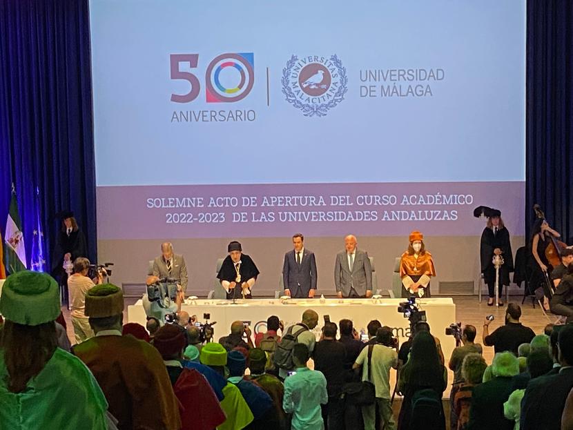 En el acto de apertura del curso académico 2022-23 de las Universidades Andaluzas